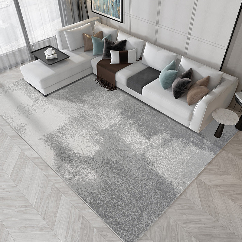 Simplicity Abstract Rug Multi Colored Synthetics Area Rug Anti-Slip Easy Care Carpet for Home Decor Light Gray Clearhalo 'Area Rug' 'Rug' 2215302