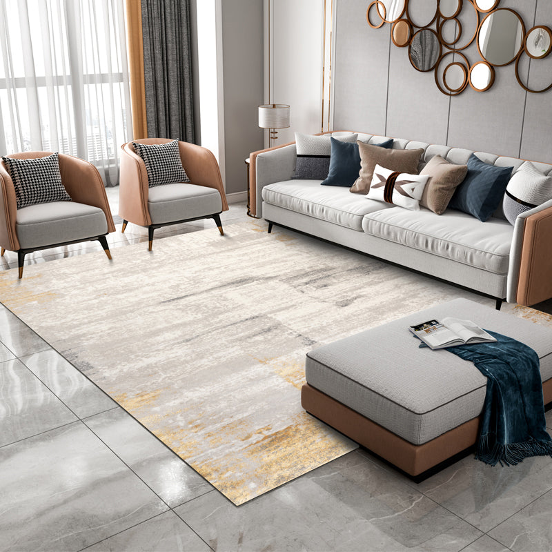 Simplicity Abstract Rug Multi Colored Synthetics Area Rug Anti-Slip Easy Care Carpet for Home Decor Yellow Clearhalo 'Area Rug' 'Rug' 2215303