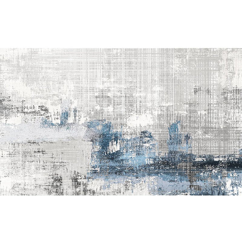 Cyberpunk Home Decoration Rug Multi-Color Abstract Print Area Carpet Cotton Blend Pet Friendly Easy Care Rug Gray-Blue Clearhalo 'Area Rug' 'Rug' 2215312