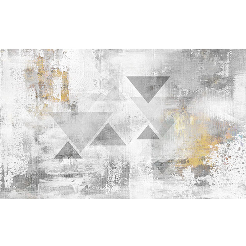 Cyberpunk Home Decoration Rug Multi-Color Abstract Print Area Carpet Cotton Blend Pet Friendly Easy Care Rug Gray-Yellow Clearhalo 'Area Rug' 'Rug' 2215317