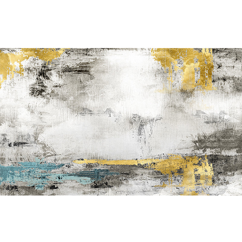 Cyberpunk Home Decoration Rug Multi-Color Abstract Print Area Carpet Cotton Blend Pet Friendly Easy Care Rug Gold Clearhalo 'Area Rug' 'Rug' 2215321