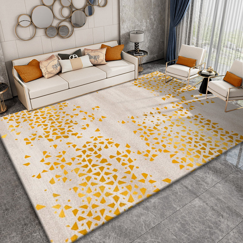 Classic Abstract Rug Multi Color Steampunk Area Carpet Cotton Blend Anti-Slip Backing Easy Care Rug for Living Room Golden Clearhalo 'Area Rug' 'Rug' 2215325