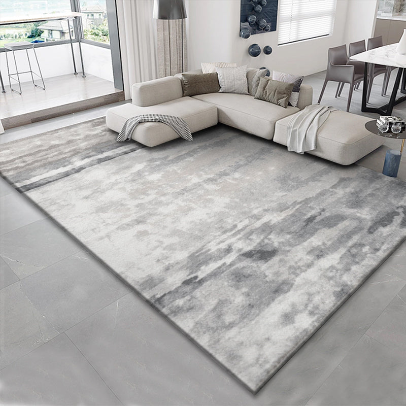 Classic Abstract Rug Multi Color Steampunk Area Carpet Cotton Blend Anti-Slip Backing Easy Care Rug for Living Room Smoke Gray Clearhalo 'Area Rug' 'Rug' 2215334