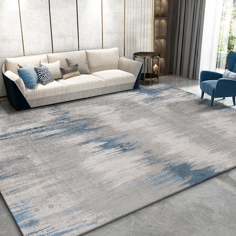 Classic Abstract Rug Multi Color Steampunk Area Carpet Cotton Blend Anti-Slip Backing Easy Care Rug for Living Room Blue Clearhalo 'Area Rug' 'Rug' 2215335