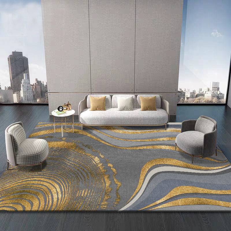 Classic Abstract Rug Multi Color Steampunk Area Carpet Cotton Blend Anti-Slip Backing Easy Care Rug for Living Room Rose Gold Clearhalo 'Area Rug' 'Rug' 2215341