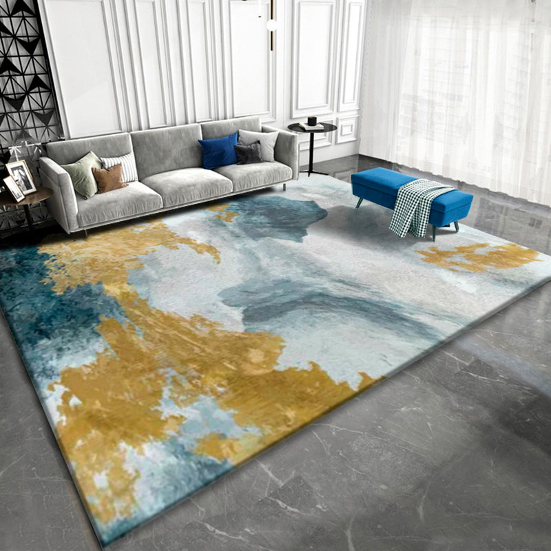 Classic Abstract Rug Multi Color Steampunk Area Carpet Cotton Blend Anti-Slip Backing Easy Care Rug for Living Room Gold Clearhalo 'Area Rug' 'Rug' 2215346