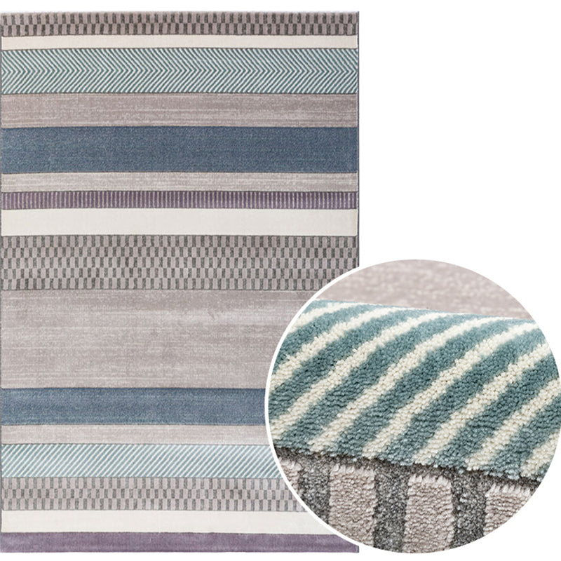 Unique Living Room Rug Multi-Color Abstract Print Carpet Polypropylene Pet Friendly Stain-Resistant Area Rug Blue-Brown 5'3" x 7'7" Clearhalo 'Area Rug' 'Rug' 2215403