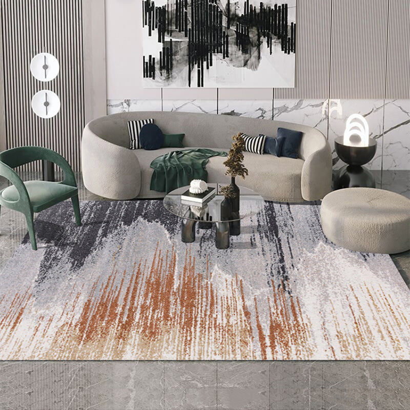 Industrial Living Room Rug Multi Color Abstract Rug Cotton Blend Anti-Slip Backing Easy Care Washable Carpet Clearhalo 'Area Rug' 'Rug' 2215443
