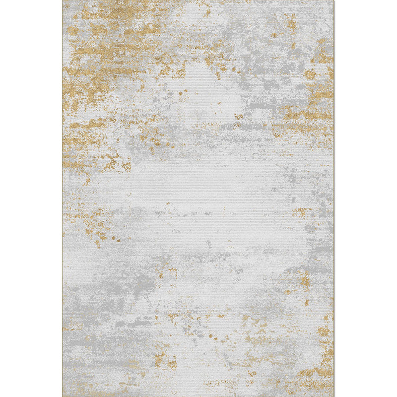 Modern Abstract Print Rug Multi-Color Cotton Blend Area Carpet Non-Slip Backing Machine Washable Rug for Parlor Gray-Gold Clearhalo 'Area Rug' 'Rug' 2215447