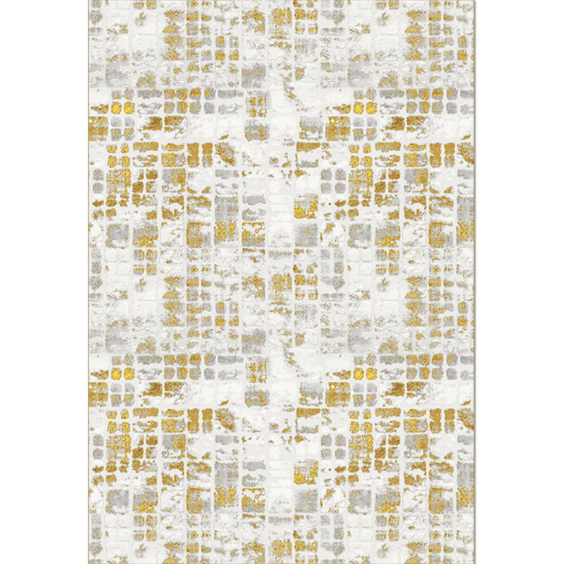 Modern Abstract Print Rug Multi-Color Cotton Blend Area Carpet Non-Slip Backing Machine Washable Rug for Parlor Gold Clearhalo 'Area Rug' 'Rug' 2215451