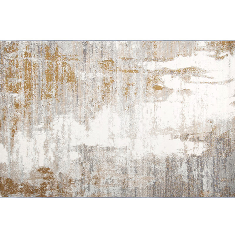 Multi Color Chinoiserie Rug Polyster Abstract Printed Carpet Pet Friendly Machine Washable Carpet for Living Room Gray-Gold Clearhalo 'Area Rug' 'Rug' 2215456