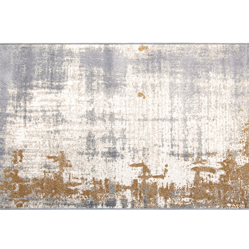 Multi Color Chinoiserie Rug Polyster Abstract Printed Carpet Pet Friendly Machine Washable Carpet for Living Room Dark Gold Clearhalo 'Area Rug' 'Rug' 2215461