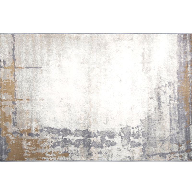 Multi Color Chinoiserie Rug Polyster Abstract Printed Carpet Pet Friendly Machine Washable Carpet for Living Room White-Gray Clearhalo 'Area Rug' 'Rug' 2215470