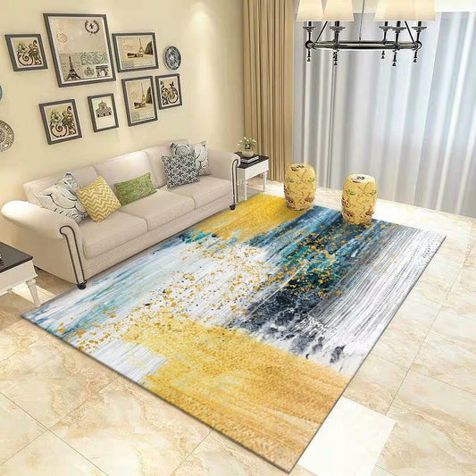 Multi Colored Abstract Rug Cotton Blend Casual Carpet Non-Slip Backing Easy Care Washable Rug for Decor Clearhalo 'Area Rug' 'Rug' 2215489