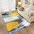 Multi Colored Abstract Rug Cotton Blend Casual Carpet Non-Slip Backing Easy Care Washable Rug for Decor Blue-Yellow Clearhalo 'Area Rug' 'Rug' 2215491