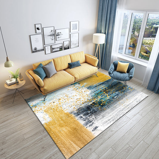 Multi Colored Abstract Rug Cotton Blend Casual Carpet Non-Slip Backing Easy Care Washable Rug for Decor Clearhalo 'Area Rug' 'Rug' 2215493