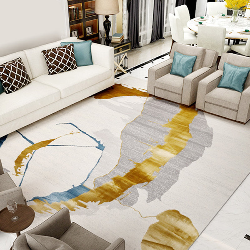 Multicolor Contemporary Rug Cotton Blend Abstract Pattern Area Carpet Machine Washable Non-Slip Rug for Living Room Clearhalo 'Area Rug' 'Rug' 2215494