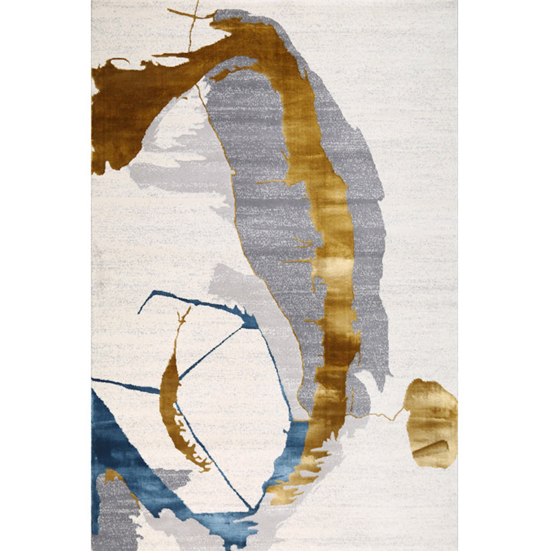 Multicolor Contemporary Rug Cotton Blend Abstract Pattern Area Carpet Machine Washable Non-Slip Rug for Living Room Gold Clearhalo 'Area Rug' 'Rug' 2215496