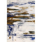Multicolor Contemporary Rug Cotton Blend Abstract Pattern Area Carpet Machine Washable Non-Slip Rug for Living Room Blue-Brown Clearhalo 'Area Rug' 'Rug' 2215504