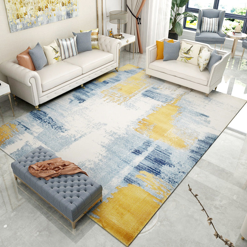 Cyberpunk Abstract Printed Rug Multicolor Polyster Indoor Rug Anti-Slip Backing Machine Washable Carpet for Home Gold Clearhalo 'Area Rug' 'Rug' 2215513