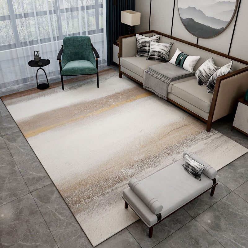 Chinoiserie Living Room Rug Multi-Color Abstract Indoor Rug Polypropylene Anti-Slip Stain-Resistant Carpet Light Coffee Clearhalo 'Area Rug' 'Rug' 2215525