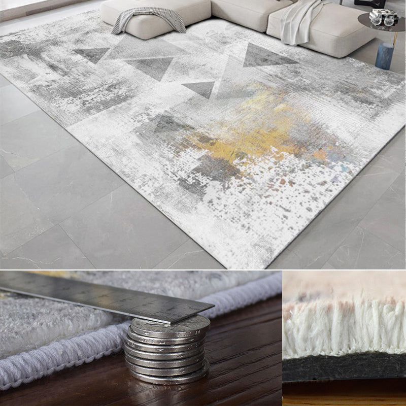 Casual Luxe Rug Multi Color Abstract Printed Area Rug Anti-Slip Stain-Resistant Washable Carpet for Decor Light Gray Clearhalo 'Area Rug' 'Rug' 2215553