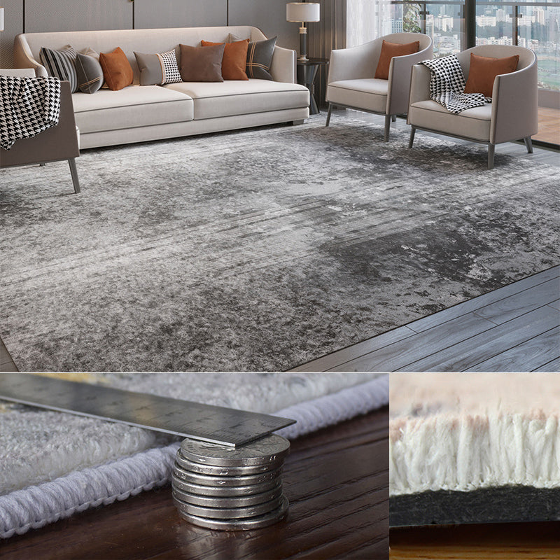 Casual Luxe Rug Multi Color Abstract Printed Area Rug Anti-Slip Stain-Resistant Washable Carpet for Decor Dark Gray-Black Clearhalo 'Area Rug' 'Rug' 2215556