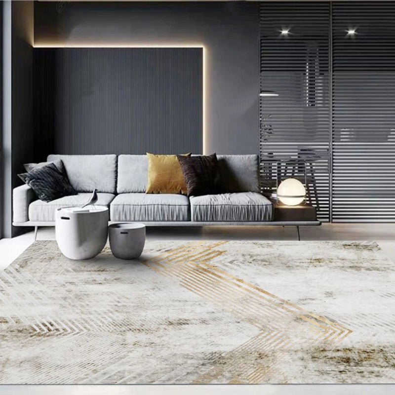 Casual Luxe Rug Multi Color Abstract Printed Area Rug Anti-Slip Stain-Resistant Washable Carpet for Decor Gold Clearhalo 'Area Rug' 'Rug' 2215563