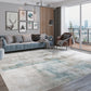 Casual Luxe Rug Multi Color Abstract Printed Area Rug Anti-Slip Stain-Resistant Washable Carpet for Decor Gray-Blue Clearhalo 'Area Rug' 'Rug' 2215565