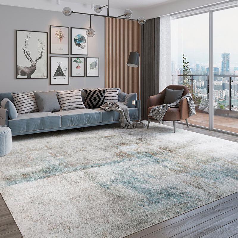 Casual Luxe Rug Multi Color Abstract Printed Area Rug Anti-Slip Stain-Resistant Washable Carpet for Decor Gray-Blue Clearhalo 'Area Rug' 'Rug' 2215565