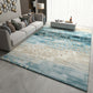 Multi Color Abstract Print Rug Cotton Blend Funky Rug Pet Friendly Easy Care Area Carpet for Living Room Lake Blue Clearhalo 'Area Rug' 'Rug' 2215581
