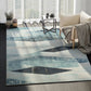 Multi Color Abstract Print Rug Cotton Blend Funky Rug Pet Friendly Easy Care Area Carpet for Living Room Blue-Black Clearhalo 'Area Rug' 'Rug' 2215593