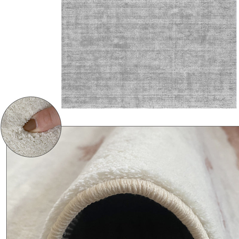 Luxe Home Decoration Rug Multi Color Solid Color Carpet Cotton Blend Non-Slip Backing Washable Rug Grey Clearhalo 'Area Rug' 'Rug' 2215604