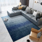 Minimalist Transitional Rug Multi Color Cotton Blend Carpet Anti-Slip Backing Machine Washable Area Rug for Parlor Dark Blue Clearhalo 'Area Rug' 'Rug' 2215612