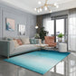 Minimalist Transitional Rug Multi Color Cotton Blend Carpet Anti-Slip Backing Machine Washable Area Rug for Parlor Lake Blue Clearhalo 'Area Rug' 'Rug' 2215614