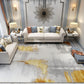 Contemporary Parlor Rug Multi Color Abstract Printed Carpet Cotton Blend Non-Slip Backing Washable Indoor Rug Gray-Gold Clearhalo 'Area Rug' 'Rug' 2215633