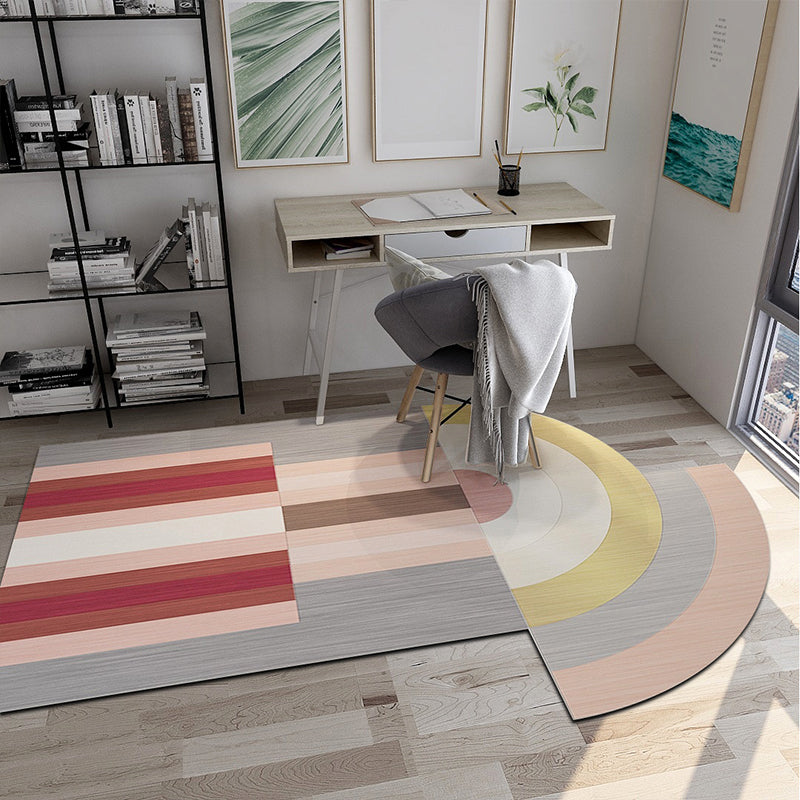 Irregular Shape Geo Rug Multi Color Funky Area Rug Polyster Easy Care Washable Indoor Rug for Home Decor Clearhalo 'Area Rug' 'Rug' 2215651
