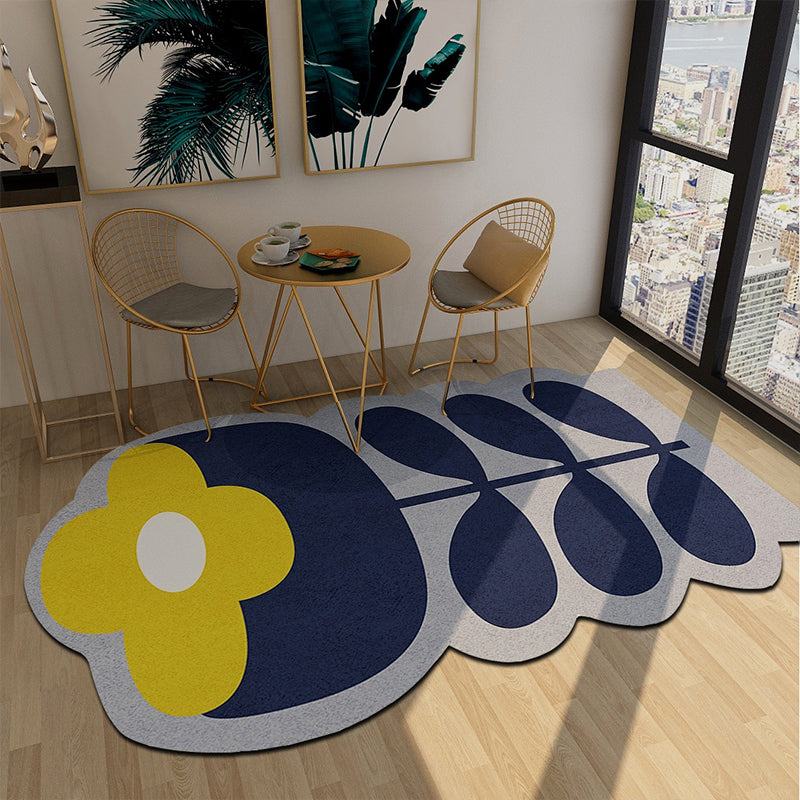Irregular Shape Geo Rug Multi Color Funky Area Rug Polyster Easy Care Washable Indoor Rug for Home Decor Grey Clearhalo 'Area Rug' 'Rug' 2215656