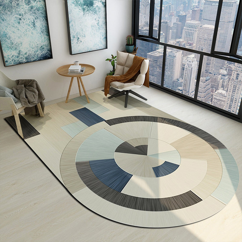 Irregular Shape Geo Rug Multi Color Funky Area Rug Polyster Easy Care Washable Indoor Rug for Home Decor Clearhalo 'Area Rug' 'Rug' 2215659