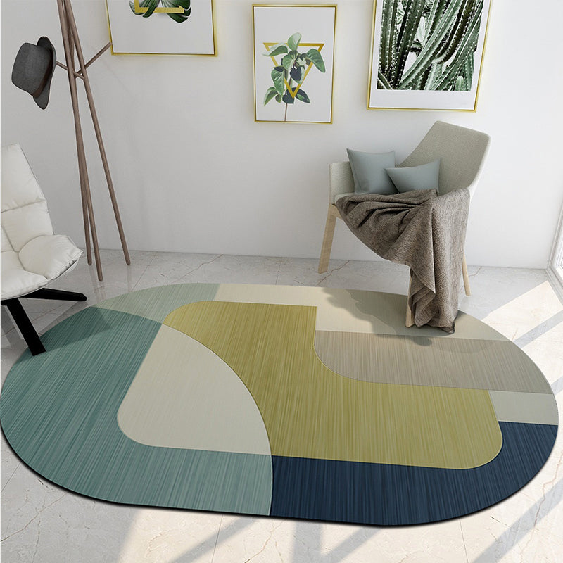 Irregular Shape Geo Rug Multi Color Funky Area Rug Polyster Easy Care Washable Indoor Rug for Home Decor Yellow Clearhalo 'Area Rug' 'Rug' 2215661