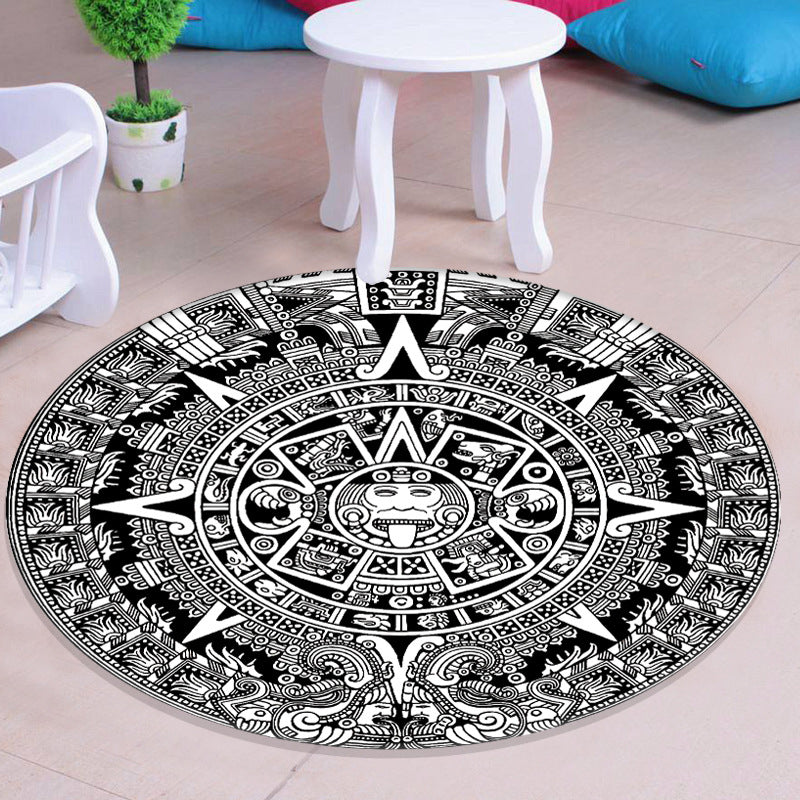 Multi Colored Unique Rug Synthetics 3D Geometric Print Carpet Non-Slip Backing Pet Friendly Rug for Bedroom Clearhalo 'Area Rug' 'Rug' 2215709