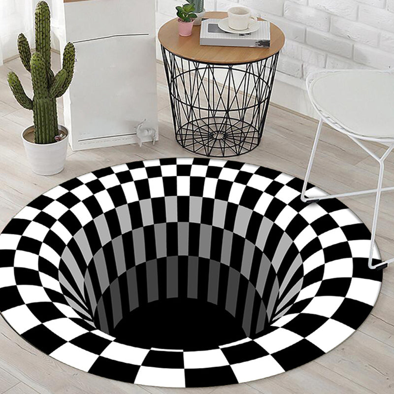 Scandinavian Decoration Rug Multi Colored 3D Plaid Print Carpet Polypropylene Easy Care Machine Washable Rug Clearhalo 'Area Rug' 'Rug' 2215719