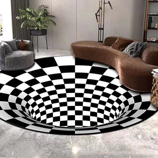 Scandinavian Decoration Rug Multi Colored 3D Plaid Print Carpet Polypropylene Easy Care Machine Washable Rug Clearhalo 'Area Rug' 'Rug' 2215722