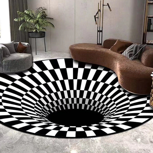 Scandinavian Decoration Rug Multi Colored 3D Plaid Print Carpet Polypropylene Easy Care Machine Washable Rug Clearhalo 'Area Rug' 'Rug' 2215724