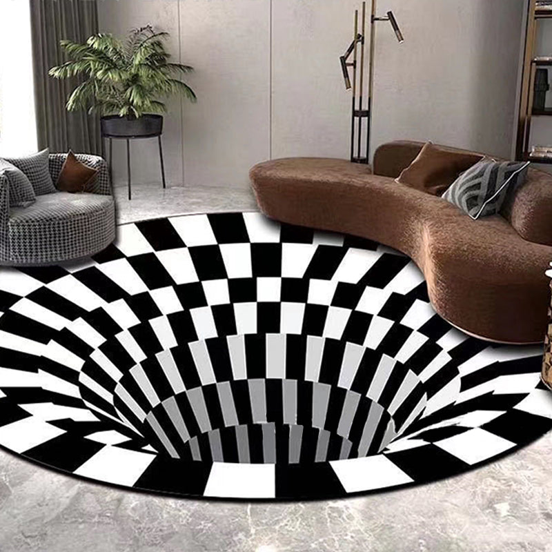 Scandinavian Decoration Rug Multi Colored 3D Plaid Print Carpet Polypropylene Easy Care Machine Washable Rug Clearhalo 'Area Rug' 'Rug' 2215725