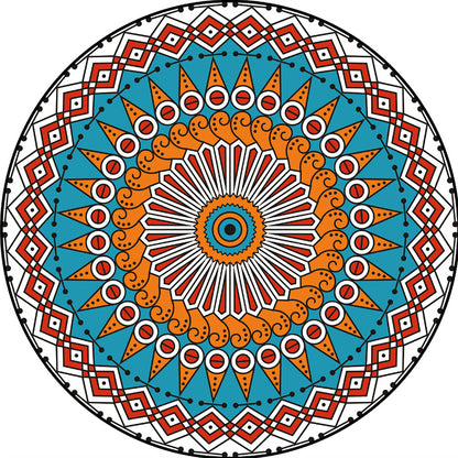 Calming Patterned Rug Multi-Colored Polypropylene Carpet Anti-Slip Backing Washable Rug for Decoration Blue Clearhalo 'Area Rug' 'Rug' 2215758