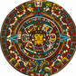 Calming Patterned Rug Multi-Colored Polypropylene Carpet Anti-Slip Backing Washable Rug for Decoration Dark Red Clearhalo 'Area Rug' 'Rug' 2215760