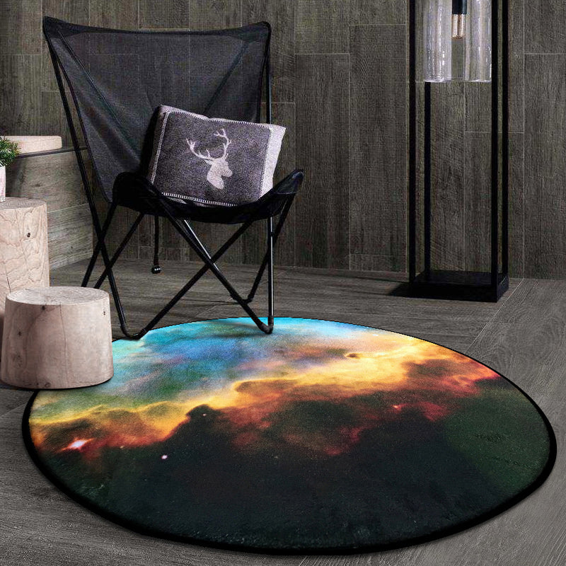 Multi-Color Novelty Rug Polyster 3D Starry Sky Rug Non-Slip Machine Washable Easy Care Carpet for Kids Yellow-Red Clearhalo 'Area Rug' 'Rug' 2215799