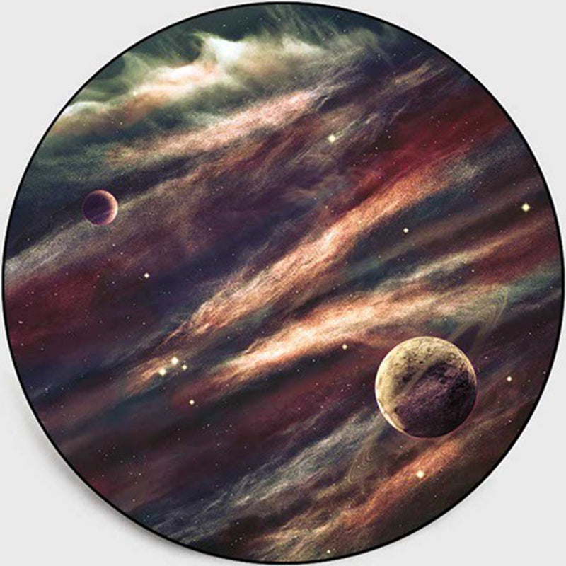 Multi-Color Childrens Room Rug Contemporary Space 3D Printed Area Rug Polyster Non-Slip Washable Carpet Light Brown Clearhalo 'Area Rug' 'Rug' 2215807