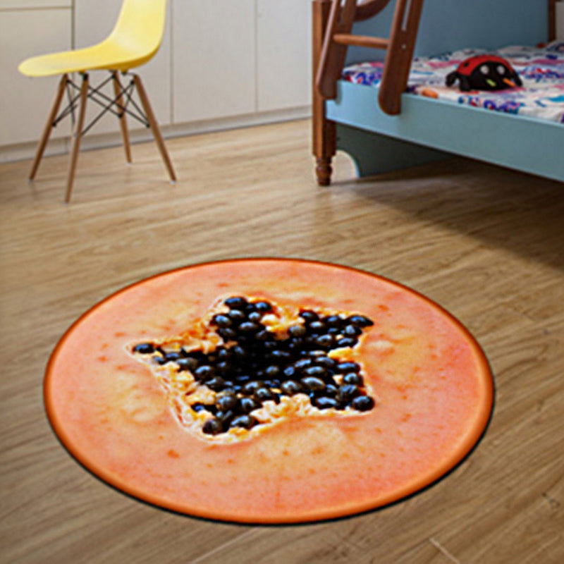 Multi-Color Relaxing Rug Polyster Fruit Print Area Carpet Easy Care Machine Washable Indoor Rug for Kids Bedroom Clearhalo 'Area Rug' 'Rug' 2215849